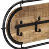 vidaXL Wandgarderobe mit 5 Haken Raues Mangoholz