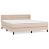 vidaXL Boxspringbett Matratze Cappuccino-Braun 160x200 cm Kunstleder