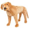 vidaXL Pl&uuml;schtier Hund Labrador Stehend Pl&uuml;sch Hellbraun XXL