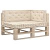 vidaXL Palettenkissen 3-tlg. Beige Baumwolle