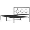 vidaXL Bettgestell mit Kopfteil Metall Schwarz 107x203 cm