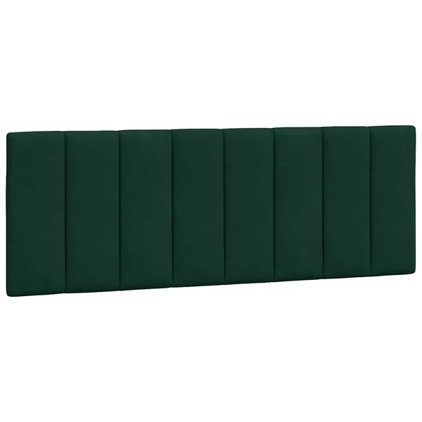 vidaXL Kopfteil-Kissen "Hanko" Dunkelgr&uuml;n 140 cm Samt