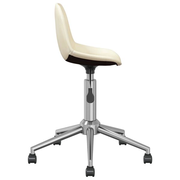 vidaXL B&uuml;rostuhl Drehbar Creme Stoff