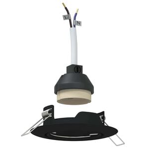 vidaXL Spotlight 6 stk. Schwarz 9 x 9 x 2,5 cm Metall