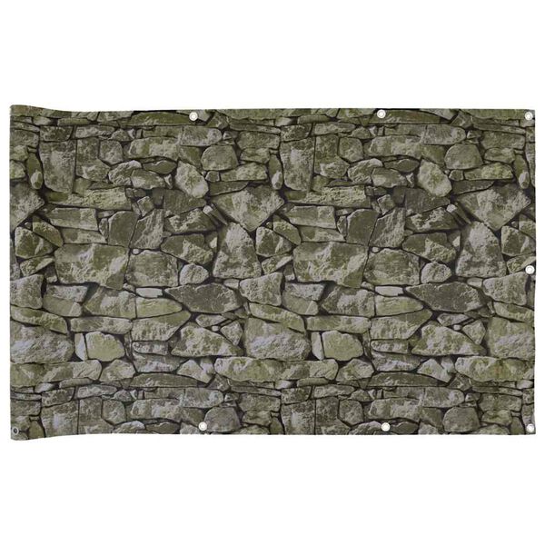vidaXL Balkon-Sichtschutz Steinoptik 800x75 cm PVC