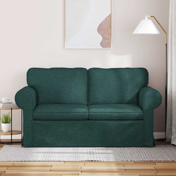 vidaXL Sofa 120cm Dunkelgr&uuml;n Metall