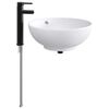 vidaXL Waschbecken f&uuml;rs Badezimmer Matt Schwarz 44 x 44 x 16 cm Metall