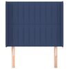 vidaXL Kopfteil mit Ohren Blau 83x16x118/128 cm Stoff