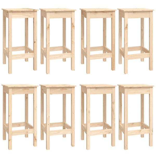 vidaXL 9-tlg. Bar-Set Massivholz Kiefer