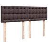 vidaXL Boxspringbett mit Matratze Dunkelbraun 140x190 cm Stoff