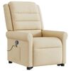 vidaXL Massagesessel mit Aufstehhilfe Creme Stoff