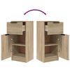 vidaXL Sideboard Sonoma-Eiche 30x30x70 cm Holzwerkstoff