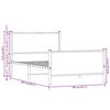 vidaXL Metallbett ohne Matratze Braun Eichen-Optik 100x200 cm