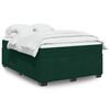 vidaXL Boxspringbett mit Matratze Dunkelgr&uuml;n 140x200 cm Samt