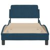 vidaXL Bettgestell mit Kopfteil "Dover" Blau 80x200 cm Samt