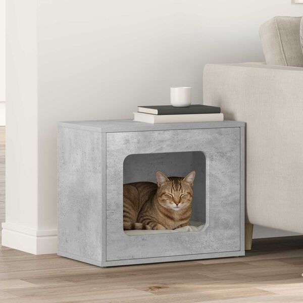 vidaXL Katzenhaus Beton 51 x 30 x 42,5 cm Holzwerkstoff