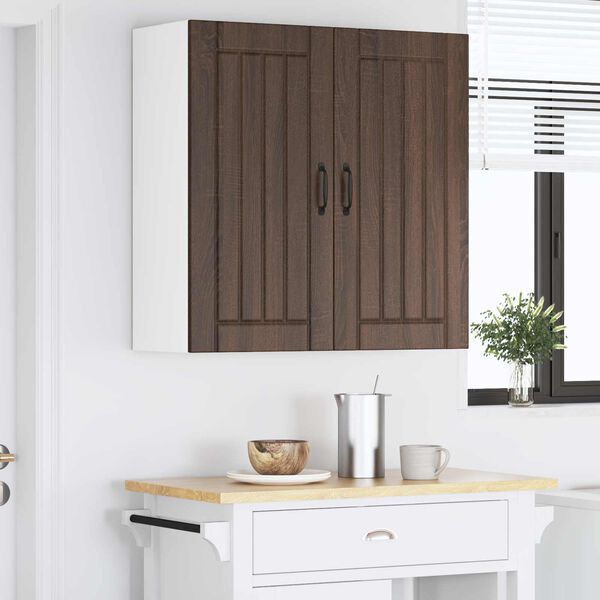 vidaXL K&uuml;chenschrank Lucca Brauneiche 80 x 31 x 80 cm Holzwerkstoff