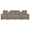vidaXL Relaxsofa 4-Sitzer mit Getr&auml;nkehaltern Hellgrau