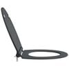 vidaXL Toilettensitz Anthrazit 47 x 37,5 x 3,8 cm Duroplast