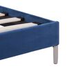 vidaXL Bettgestell mit LED Blau Stoff 180 x 200 cm