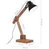 vidaXL Schreibtischlampe Industriestil Schwarz Rund 58x18x90 cm E27