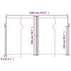 vidaXL Seitenmarkise Ausziehbar Anthrazit 200x1200 cm