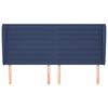 vidaXL Kopfteil mit Ohren Blau 183x23x118/128 cm Stoff