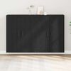 vidaXL Wandmontierter Schrank 2 pcs Schwarz Eichen-Optik Holzwerkstoff