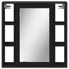 vidaXL Bad-Spiegelschrank Schwarz 60x16x60 cm Holzwerkstoff