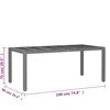 vidaXL 7-tlg. Garten-Essgruppe Poly Rattan Grau