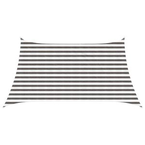 vidaXL Sonnensegel Hellgrau und Wei&szlig; 3 / 4 x 2 m HDPE
