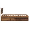 vidaXL Bettrahmen mit Kopfteil Altholz 90 x 190 cm Holzwerkstoff