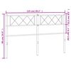 vidaXL Ersatz-Kopfteil Metall Wei&szlig; 120 cm