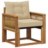 vidaXL Outdoor Mittelsofa Massivholz Akazie Natur