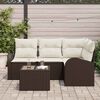 vidaXL Gartensofa-set Braun Poly-Rattan