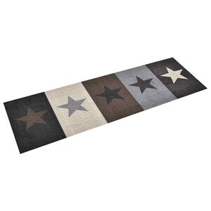 vidaXL K&uuml;chenbodenmatte Waschbar Stern 45x150 cm