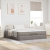 vidaXL Ottoman-Bett mit Matratze Taupe 180x200 cm Stoff
