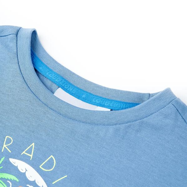 Kinder-T-Shirt Mittelblau 140
