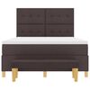 vidaXL Boxspringbett mit Matratze Dunkelbraun 140 x 190 cm Stoff