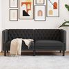 vidaXL Sofa Schwarz 174 x 74,5 x 70,5 cm PVC
