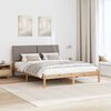 vidaXL Bettrahmen mit Kopfteil Braun 150 x 200 cm Massives Kiefernholz
