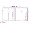 vidaXL Seitenmarkise Ausziehbar Schwarz 100x1000 cm