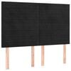 vidaXL Kopfteil Schwarz 144x5x118/128 cm Samt