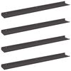 vidaXL Schwebendes Regal 4 pcs Schwarz 80 x 9 x 2,5 cm Stahl