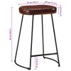 vidaXL Barhocker 2 Stk. Dunkelbraun 41x29x62 cm