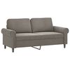vidaXL 2-Sitzer-Sofa mit Kissen Hellgrau 140 cm Samt