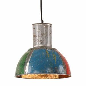 vidaXL H&auml;ngelampe Industrie-Stil 25 W Mehrfarbig Rund 28,5 cm E27