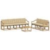vidaXL Outdoor-Sofagarnitur 8 Stk. Wei&szlig; und Beige