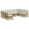 vidaXL Outdoor-Sofagarnitur Natur Polyester