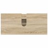vidaXL Badezimmerm&ouml;bel-Set 3 pcs Sonoma-Eiche Sperrholz und Metall